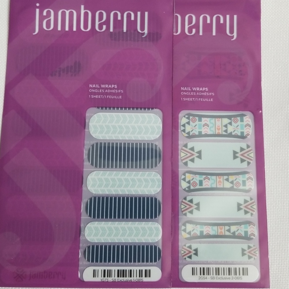 Jamberry geometric print nail wrap duo